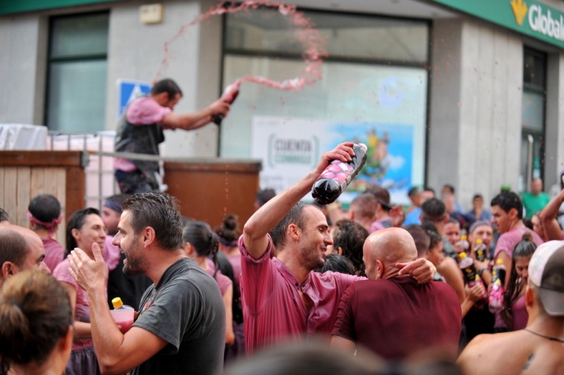 The streets of Jumilla flow red with wine as thousands are soaked in the annual Cabalgata