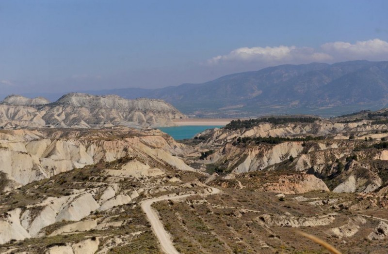 Mirador de Gebas, the viewing point over the badlands in Alhama de Murcia