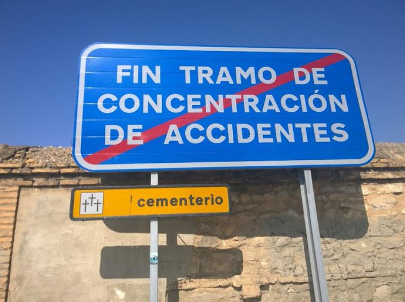 <span style='color:#780948'>ARCHIVED</span> - Food for thought: a subliminal message on a Spanish road