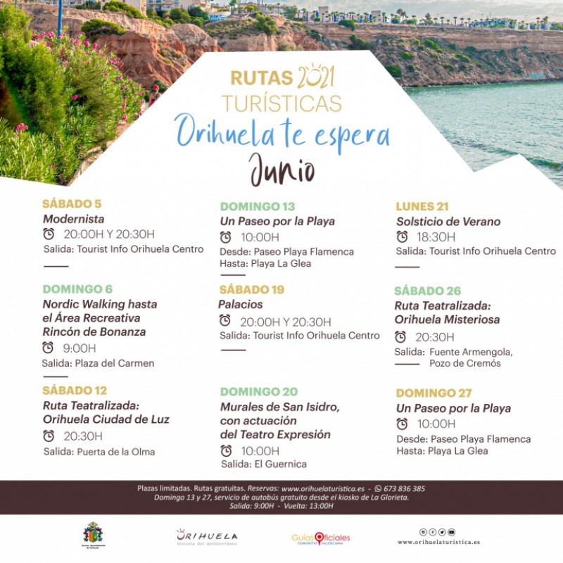 <span style='color:#780948'>ARCHIVED</span> - Free tours of Orihuela and its coastline during June