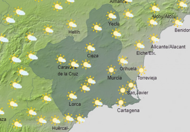 <span style='color:#780948'>ARCHIVED</span> - Temperatures steady at around 30 over the weekend in the Costa Cálida and across Murcia region