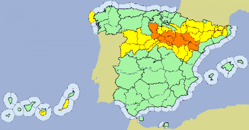 <span style='color:#780948'>ARCHIVED</span> - Heavy rains and storms in Spain this weekend yet temperatures will be over 35 degrees in many areas