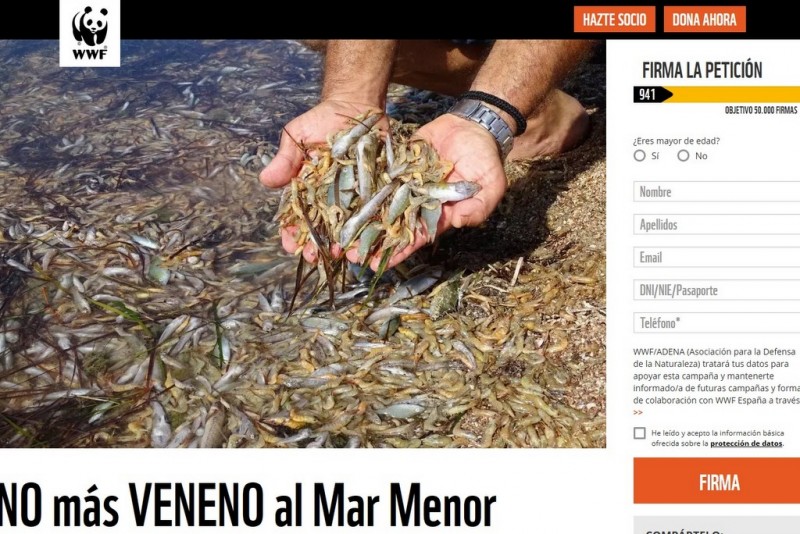 <span style='color:#780948'>ARCHIVED</span> - ANSE and WWF petition calling for preventative measures in the Mar Menor