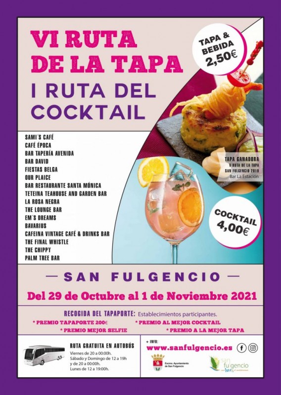 <span style='color:#780948'>ARCHIVED</span> - Festival of Tapas and Cocktails in San Fulgencio: October 29 to November 1
