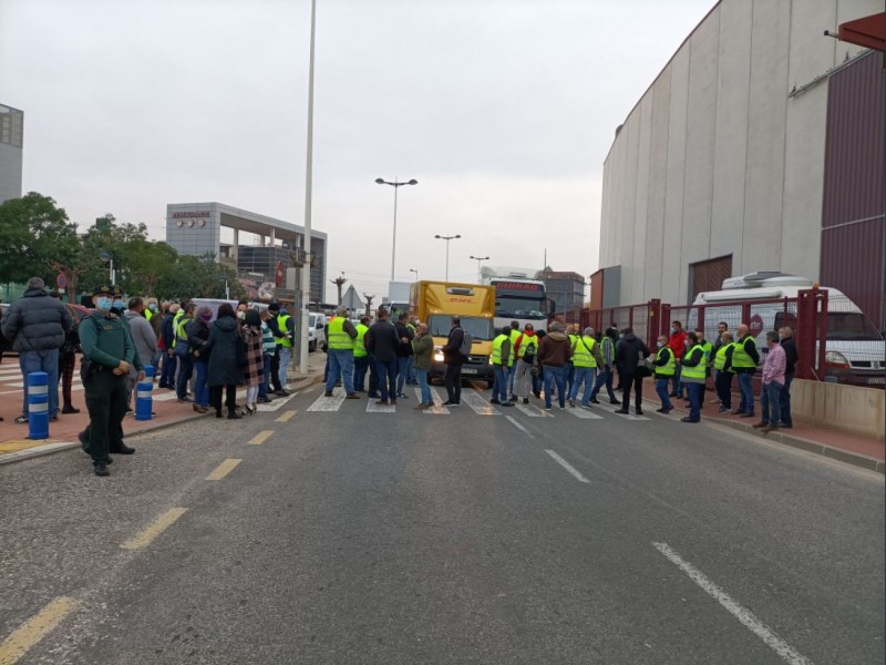 <span style='color:#780948'>ARCHIVED</span> - Murcia truck drivers and transport workers take to the picket lines in strike action