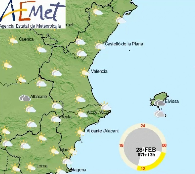 <span style='color:#780948'>ARCHIVED</span> - Cloudy start to the week with spells of sunshine: Alicante weather watch February 28