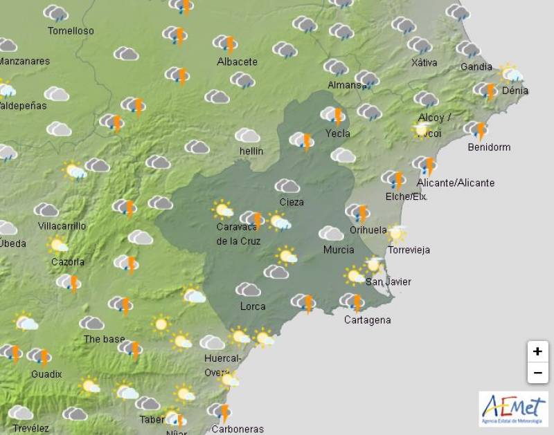 <span style='color:#780948'>ARCHIVED</span> - Easter week closes in Murcia with soaring temperatures: weather outlook April 13-16