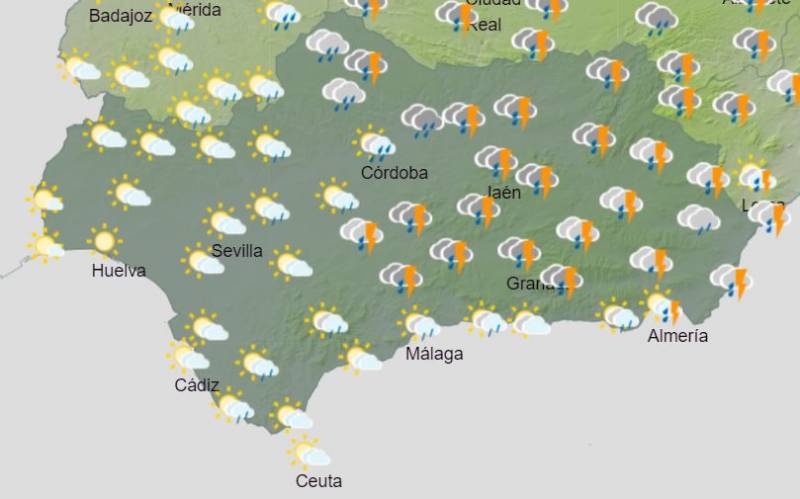 <span style='color:#780948'>ARCHIVED</span> - Bursts of rain to spoil the sunshine: Andalusia weather forecast April 18-24