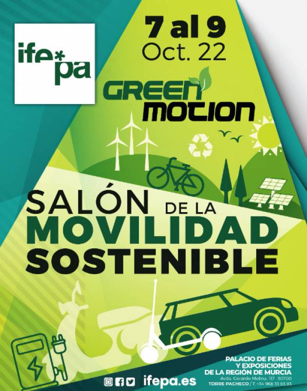 <span style='color:#780948'>ARCHIVED</span> - October 7 to 9 Green Motion sustainable mobility and transport show at the IFEPA venue in Torre Pacheco