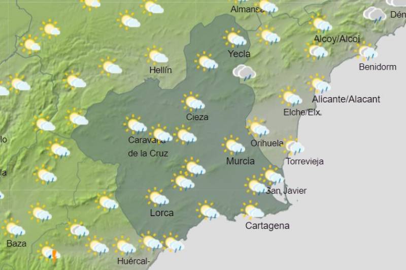 <span style='color:#780948'>ARCHIVED</span> - Over 30 degrees, but very wet: Murcia weather forecast October 3-9