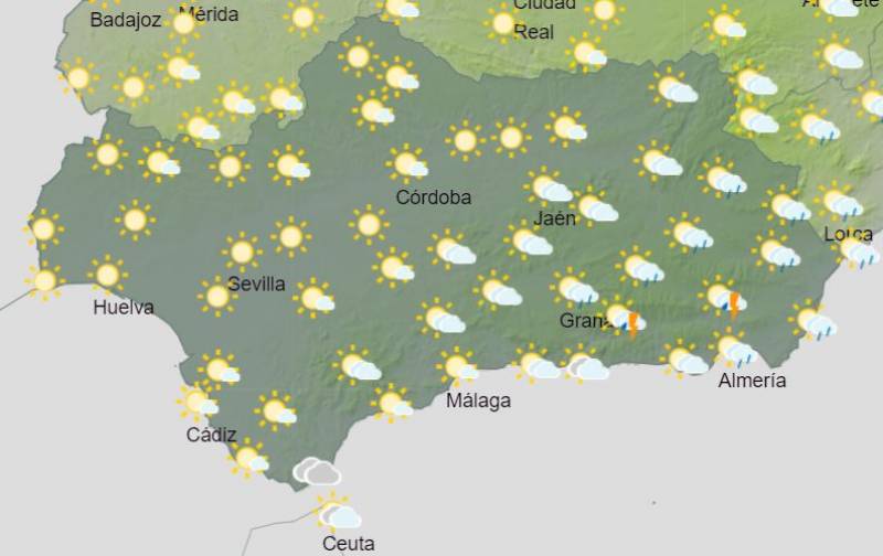 <span style='color:#780948'>ARCHIVED</span> - Rain in the east and 34 degrees in the west all week: Andalusia weather forecast Oct 3-9