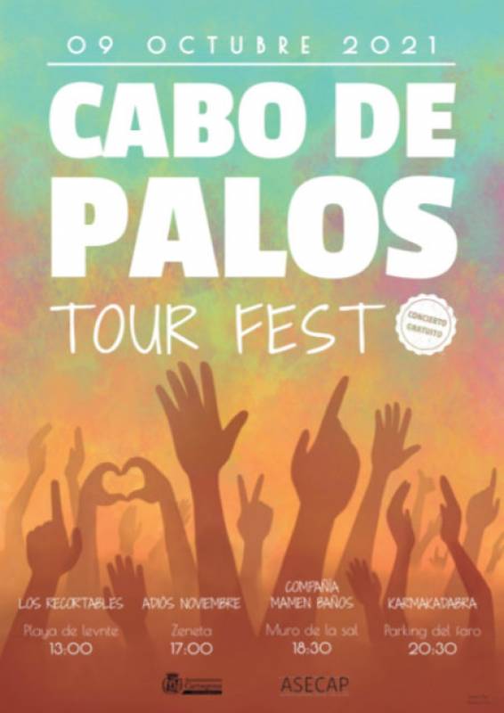<span style='color:#780948'>ARCHIVED</span> - October 8 All day live music at the Cabo de Palos Tour Fest