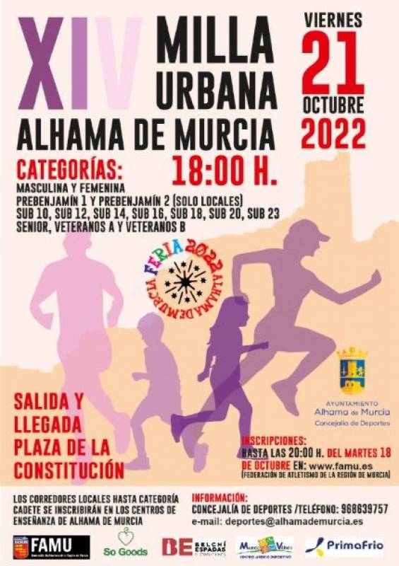 <span style='color:#780948'>ARCHIVED</span> - October 21 XIV Milla Urbana running race at the Feria de Alhama 2022