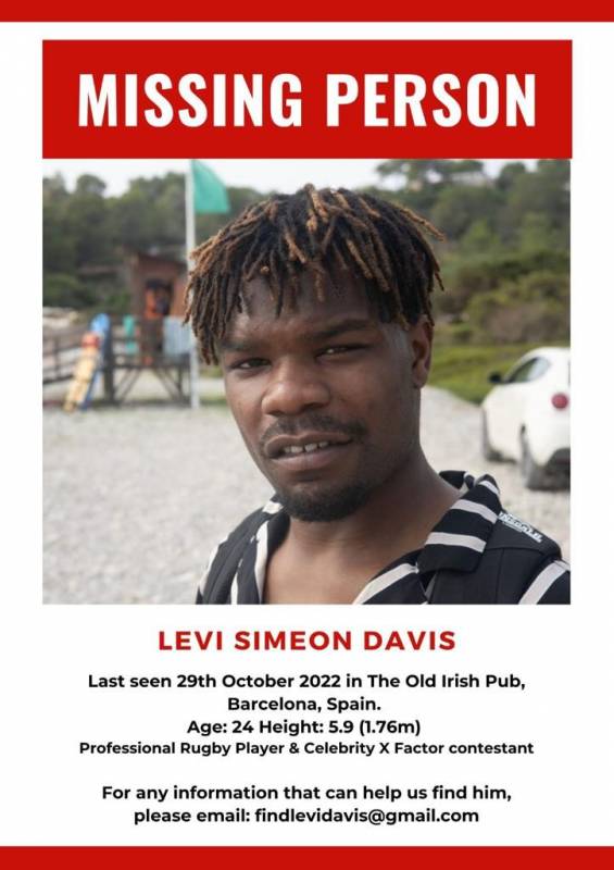 <span style='color:#780948'>ARCHIVED</span> - Former Bath rugby player and Celeb X Factor contestant Levi Davis missing in Spain