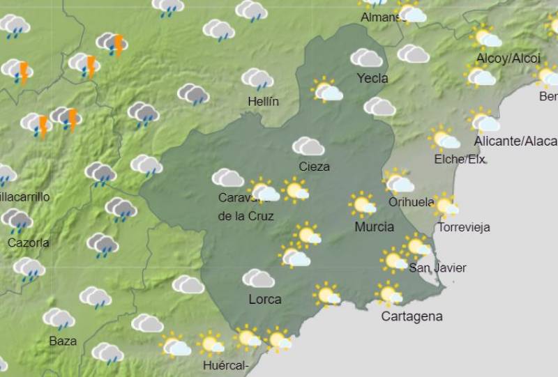 <span style='color:#780948'>ARCHIVED</span> - Murcia will escape the worst of the rain plaguing Spain: weekend weather outlook Dec 8-11