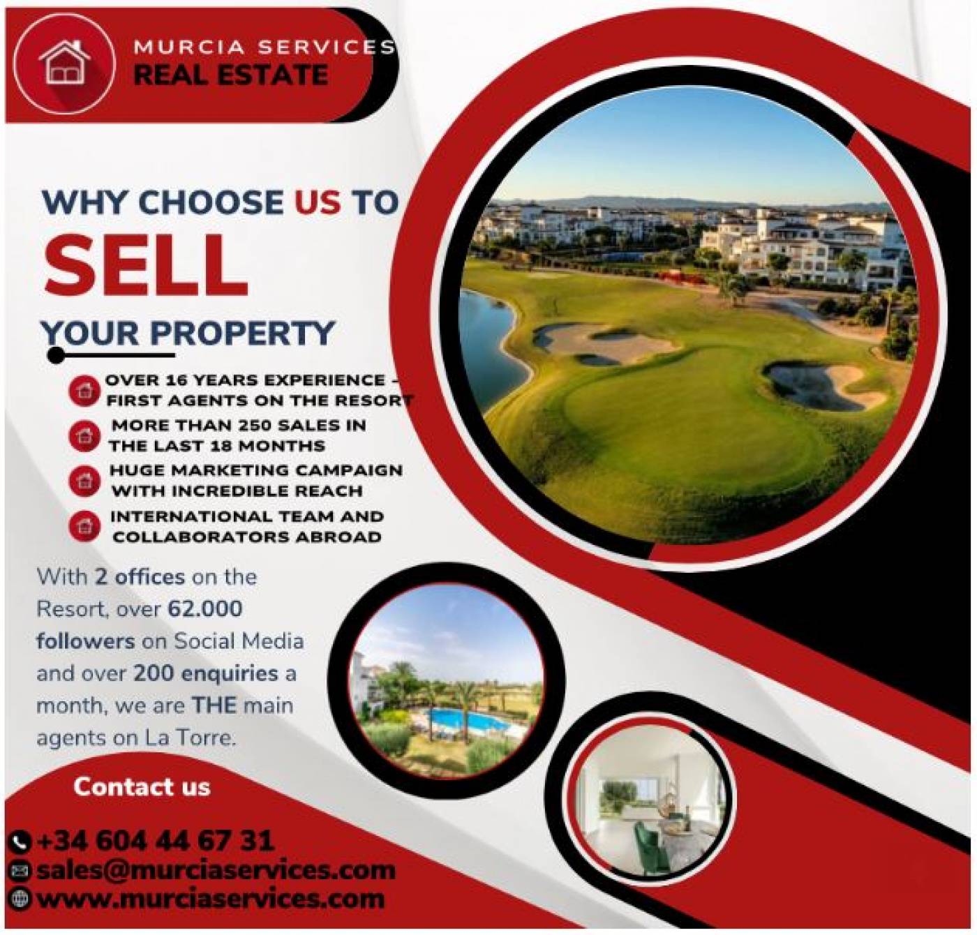 Murcia Services real estate agency on the Costa Cálida and golf resorts