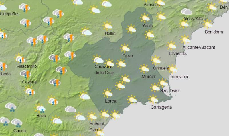 <span style='color:#780948'>ARCHIVED</span> - Gale force 7 winds in Murcia, but not a drop of rain: weather forecast January 16-22