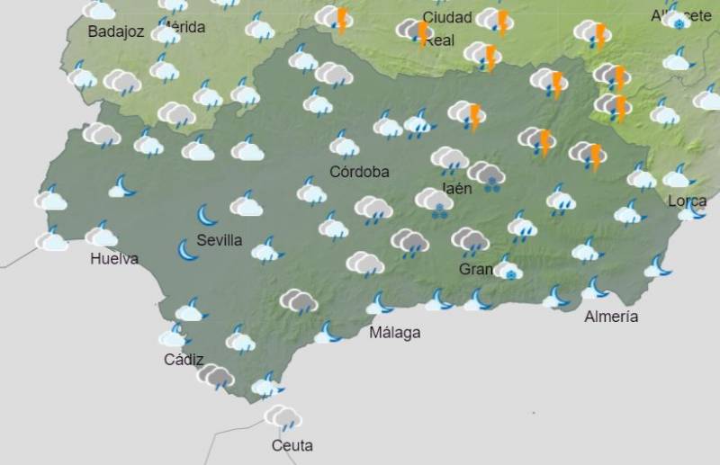 <span style='color:#780948'>ARCHIVED</span> - Wind, rain, snow and rapidly falling temperatures: Andalusia weather forecast January 16-22
