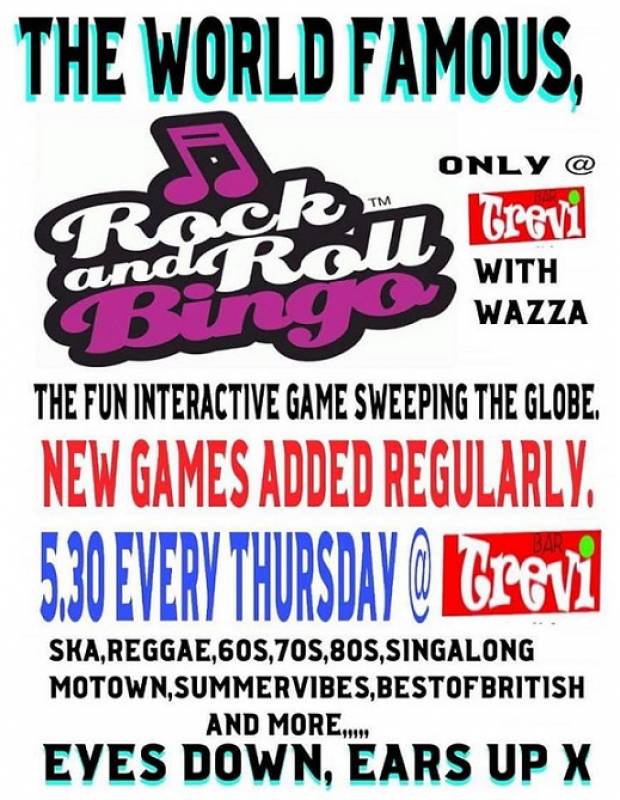 Every Thursday Eyes down and Ears up at the Trevi Bar for Rock & Roll Bingo