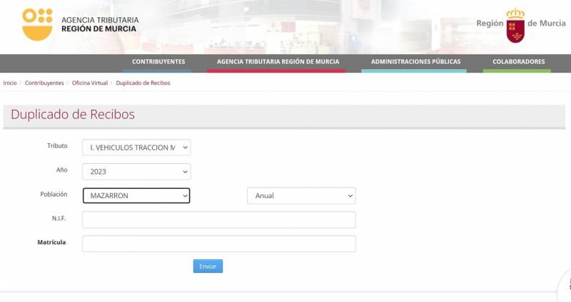Annual tax now due for vehicles registered to addresses in the municipality of Mazarron
