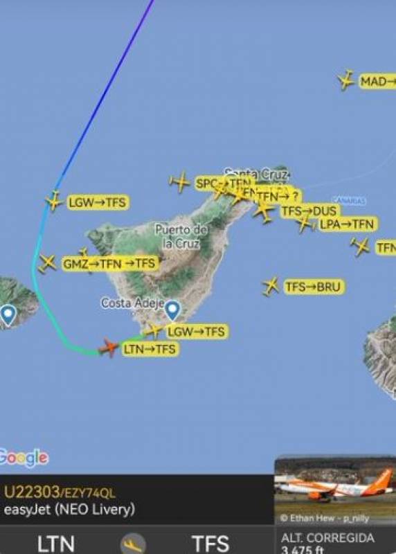 Scrapping Brits force emergency landing in Tenerife