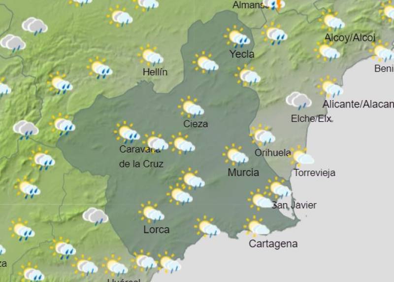 Another rainy week: Murcia weather forecast May 29-June 4