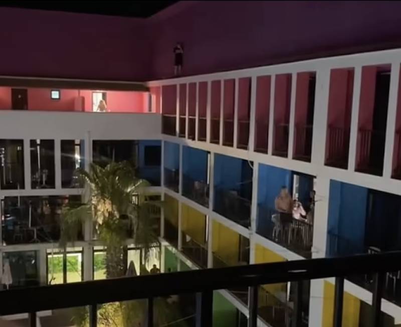 WATCH: terrifying moment Brit tourist scales Ibiza hotel