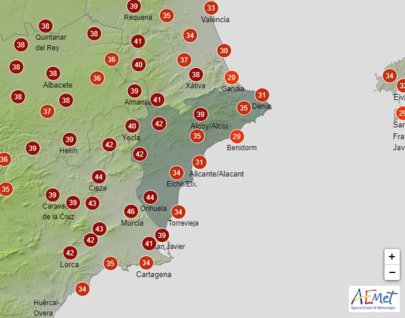 Alicante weather alert escalated to extreme risk