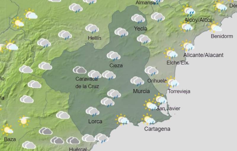 Murcia weather forecast September 4-10: Still warm, but there are rainclouds ahead