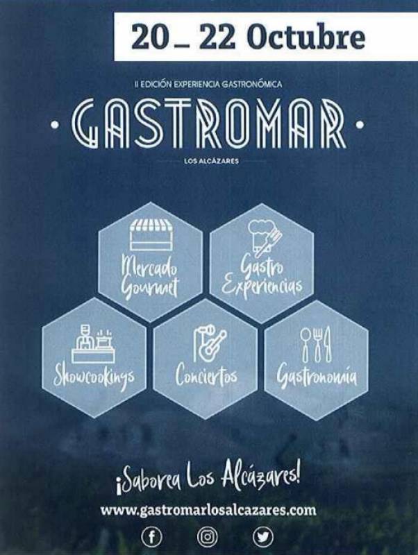 October 20 to 22 Gastromar gastronomic festival in Los Alcazares