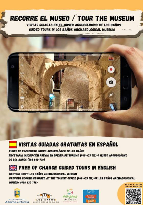 December 5 Free guided tour IN ENGLISH of the historic thermal baths and museum of Alhama de Murcia