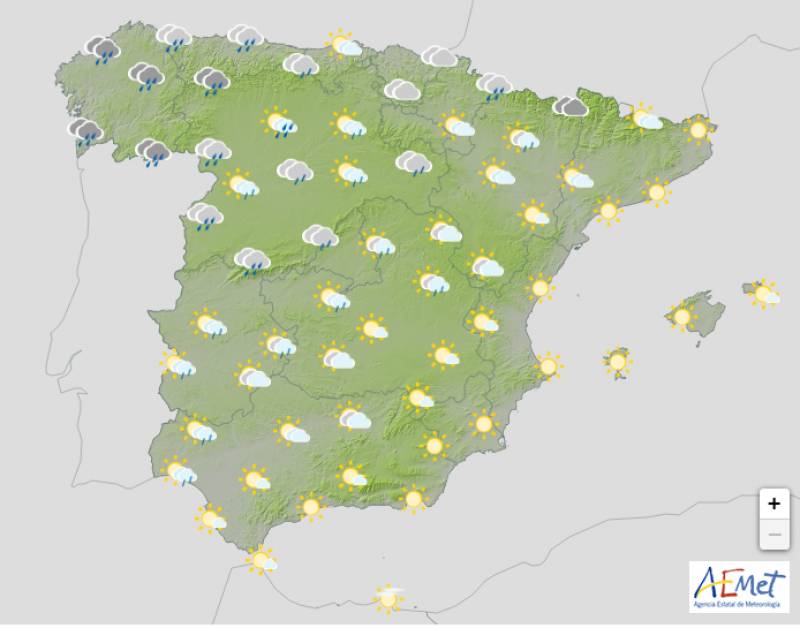 Rain in the north but mostly dry in the south: Spain weather forecast October 26-19