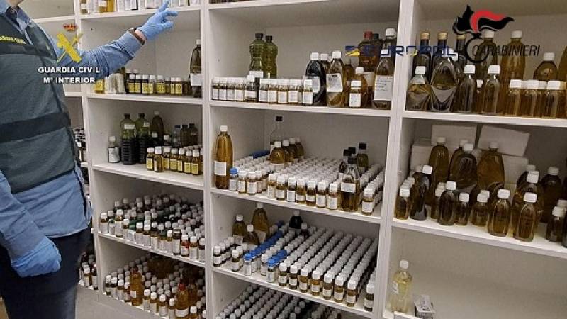 Eleven arrested as Police seize thousands of litres of fake olive oil in raids in southern Spain and Italy