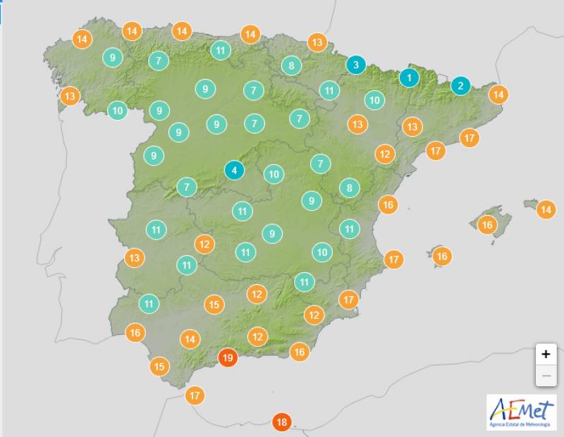 Temperatures plummet by 10 degrees: Spain weather forecast December 14-17