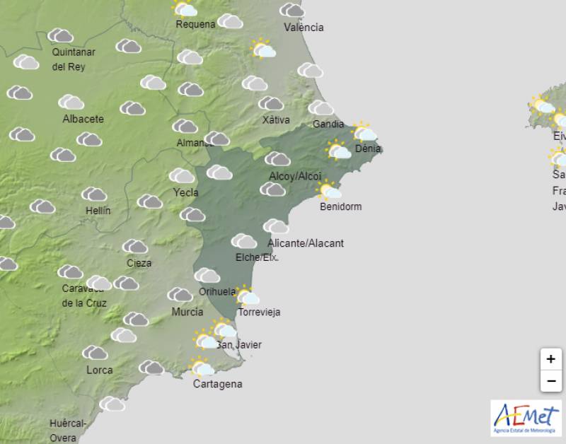 Weather roller coaster of heat, wind and rain: Alicante forecast Jan 18-21