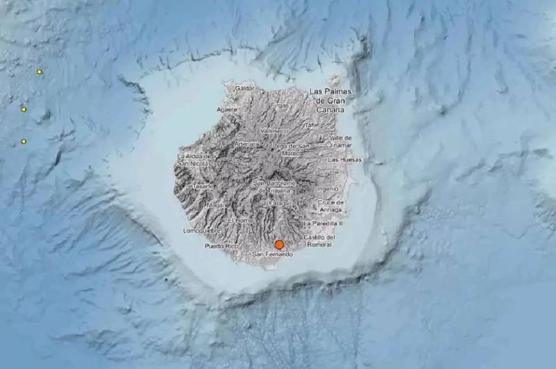 Magnitude 3.4 earthquake shakes Gran Canaria