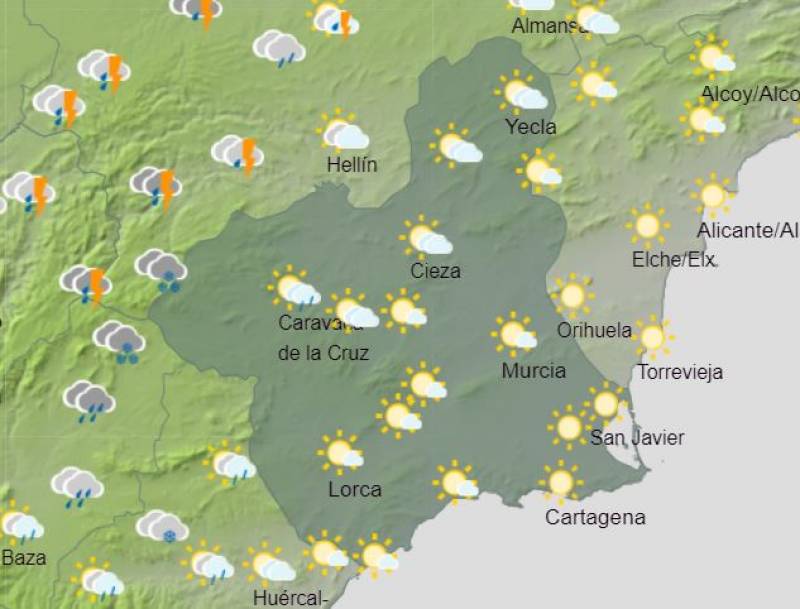 Murcia escapes the rain in Spain again: Weekend weather forecast February 22-25