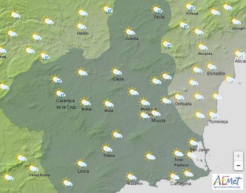 Showers and thunderstorms are back: Murcia weather forecast Aug 29-Sept 1