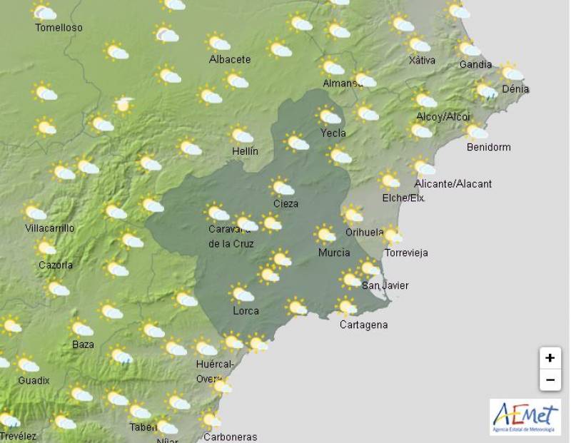 Showers and thunderstorms are back: Murcia weather forecast Aug 29-Sept 1