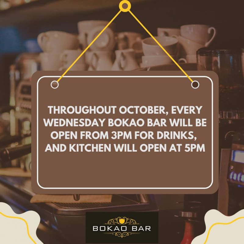 Bokao Bar, Condado de Alhama Golf Resort - Wednesday opening hours and Early bird menu