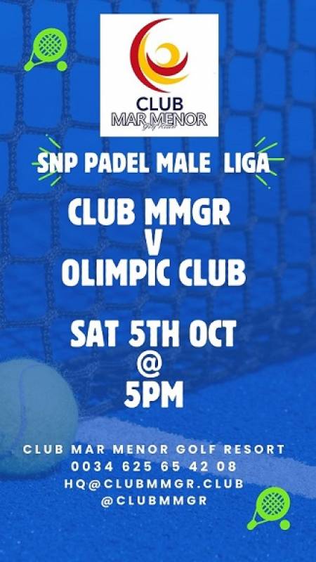 October 5 Club MMGR v Olimpic Club in padel league match