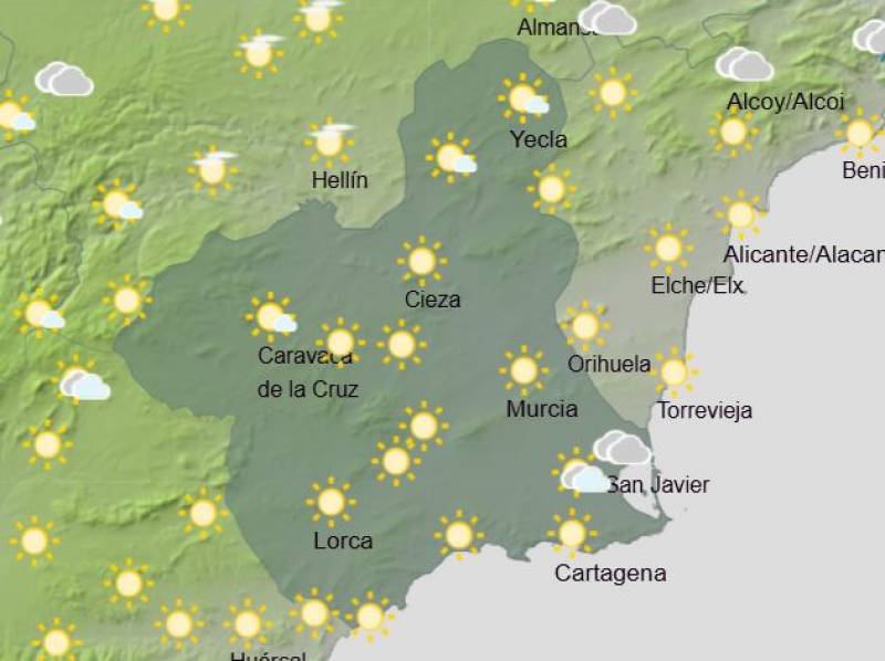 More rain this week, but no alerts: Murcia weekly weather forecast November 4-10