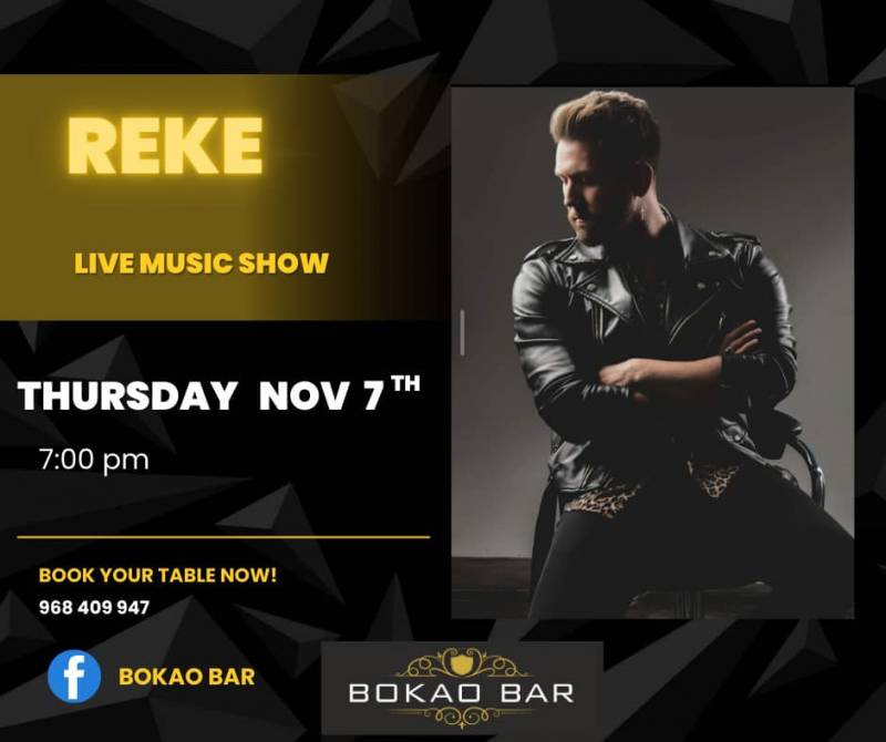 November 7 Early Bird Special with music by Reke at the Bokao Bar, Condado de Alhama Golf Resort