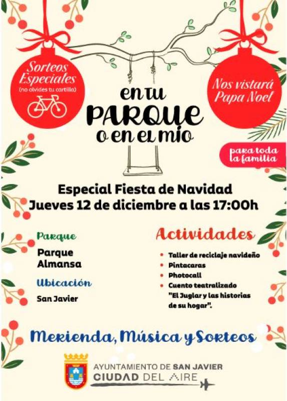 December 12 Christmas edition of Your Park or Mine, San Javier