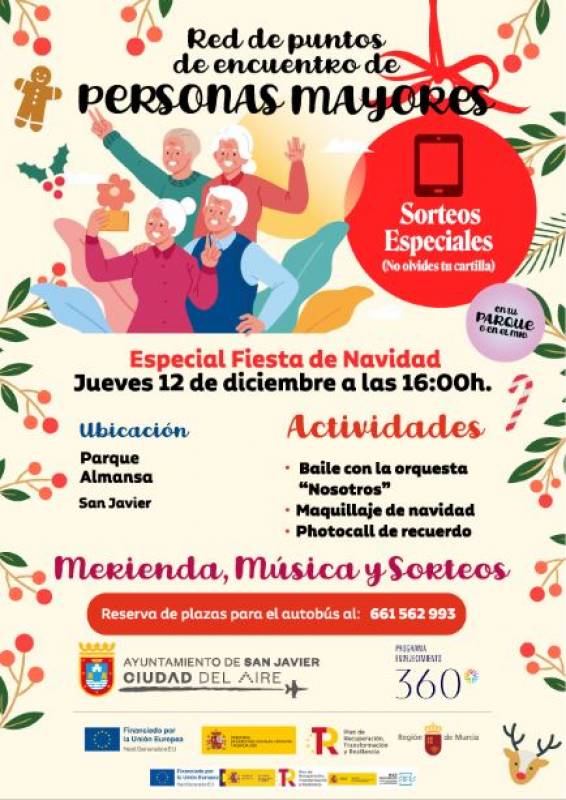 December 12 Outdoor Christmas Party for Seniors in San Javier