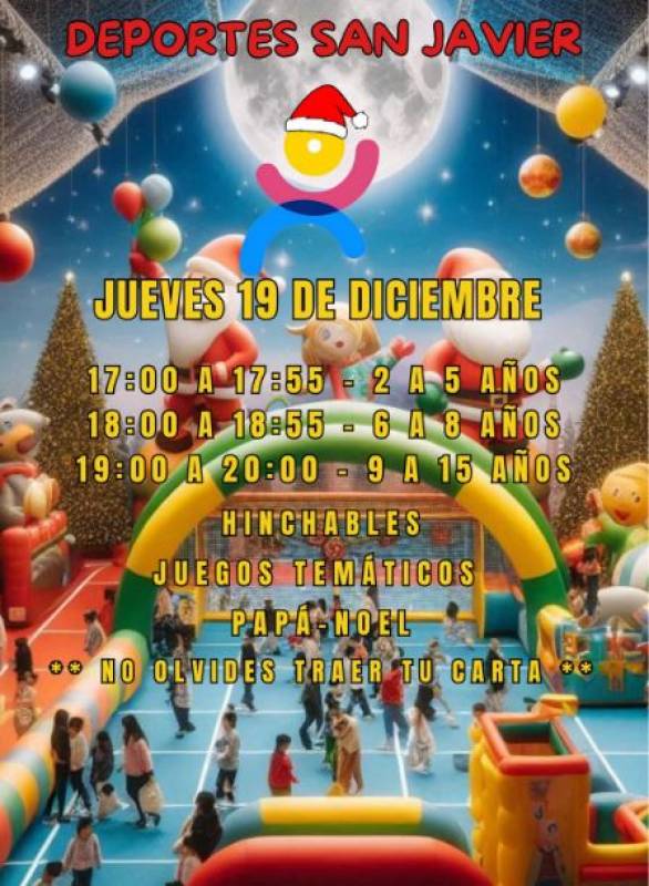 December 19 San Javier Christmas parties for children and teens