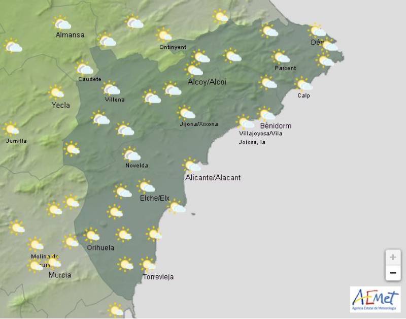 Alicante dodges the storm: Weather forecast Jan 30-Feb 2