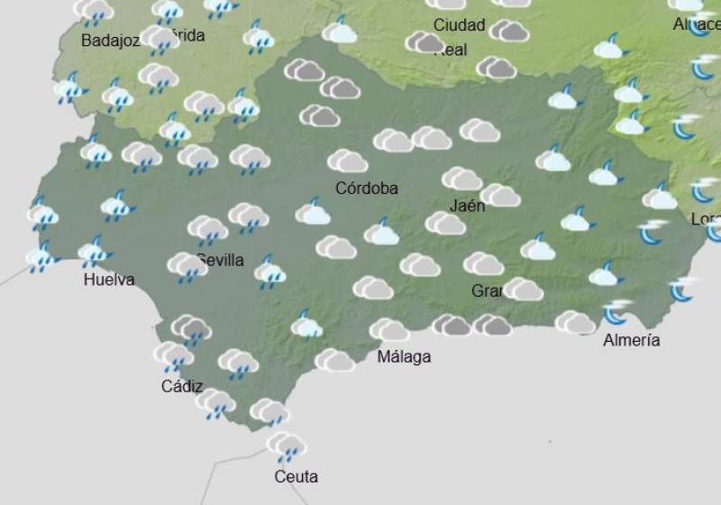 More rain this weekend: Andalusia weather forecast February 13-16