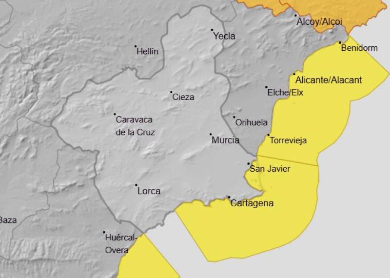 Murcia assesses storm damage as yellow warnings remain active this Tuesday and Wednesday