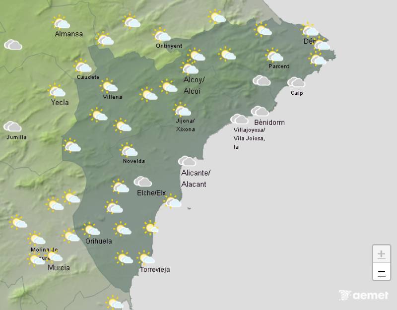 A mostly sunny outlook: Alicante weekend weather October 30-November 2